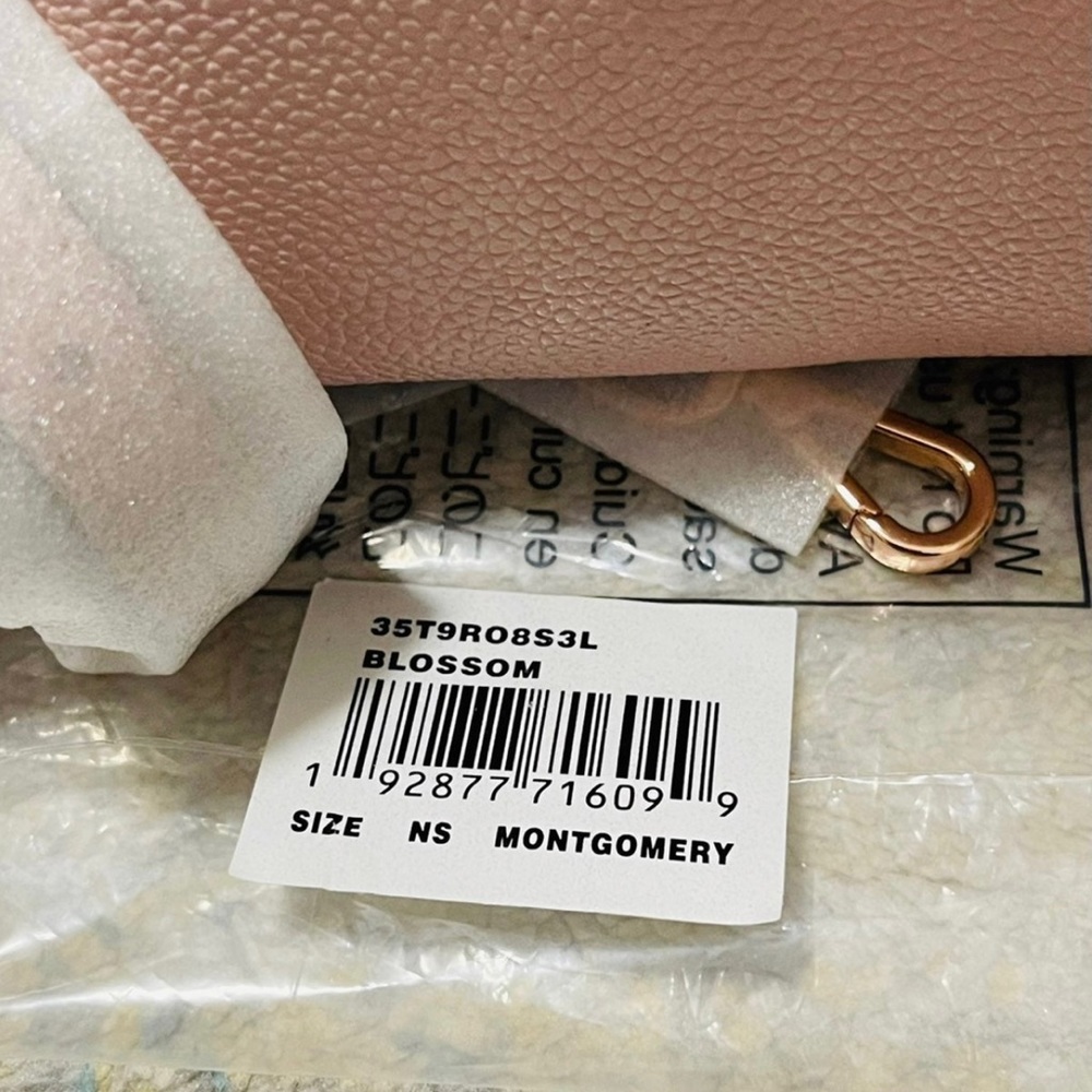 NWT Michael Kors Montgomery Large Pebbled Leather Satchel In Blossom Color - Picture 9 of 12